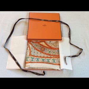 Hermès large silk scarf